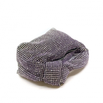 Mini Tote Mila Crystals purple gradient with Knot, lay